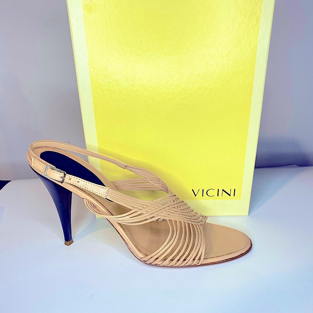 VICINI Nude strappy high heeled women’s sandals